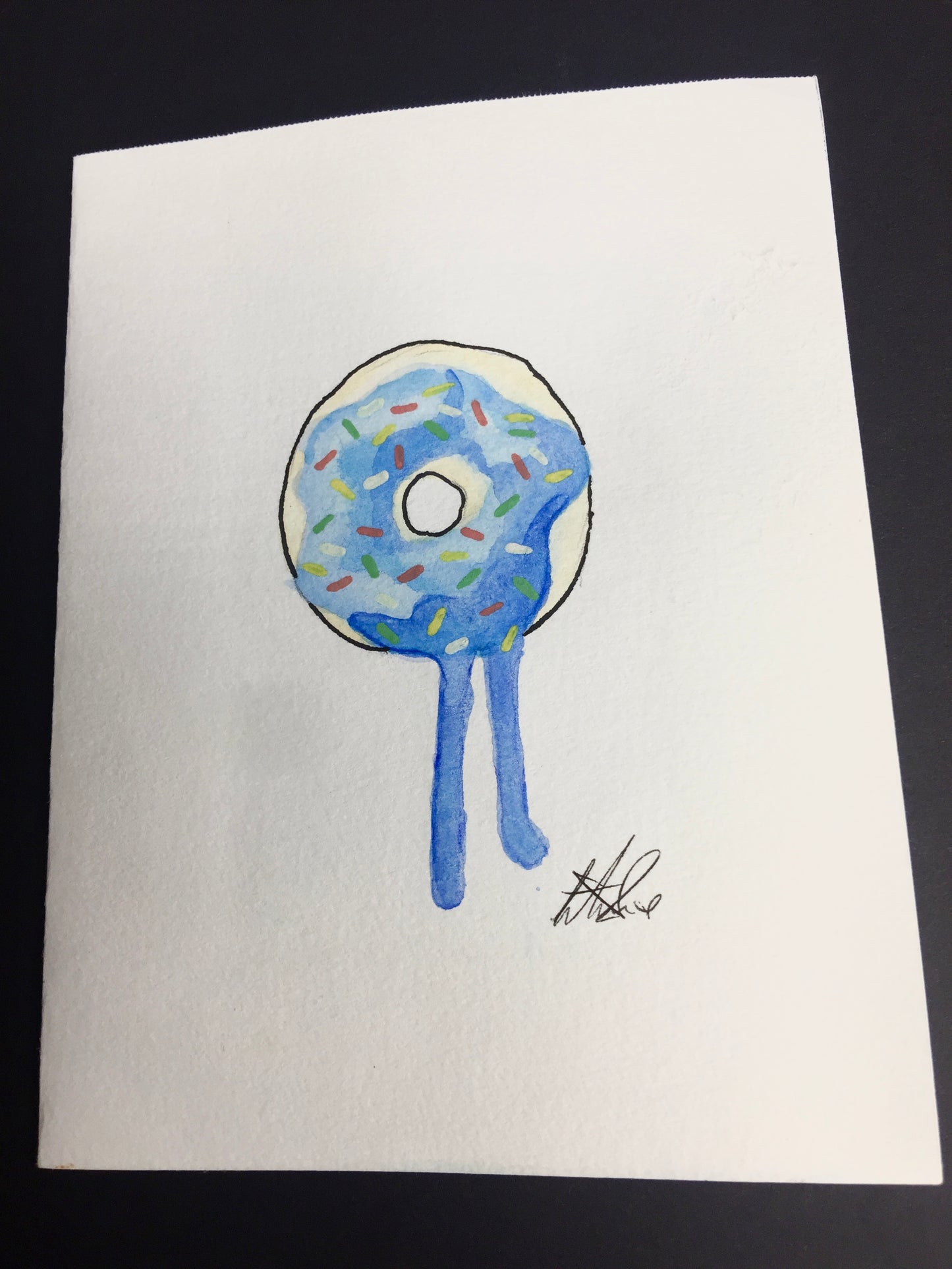 Watercolor Doughnut Greeting Card