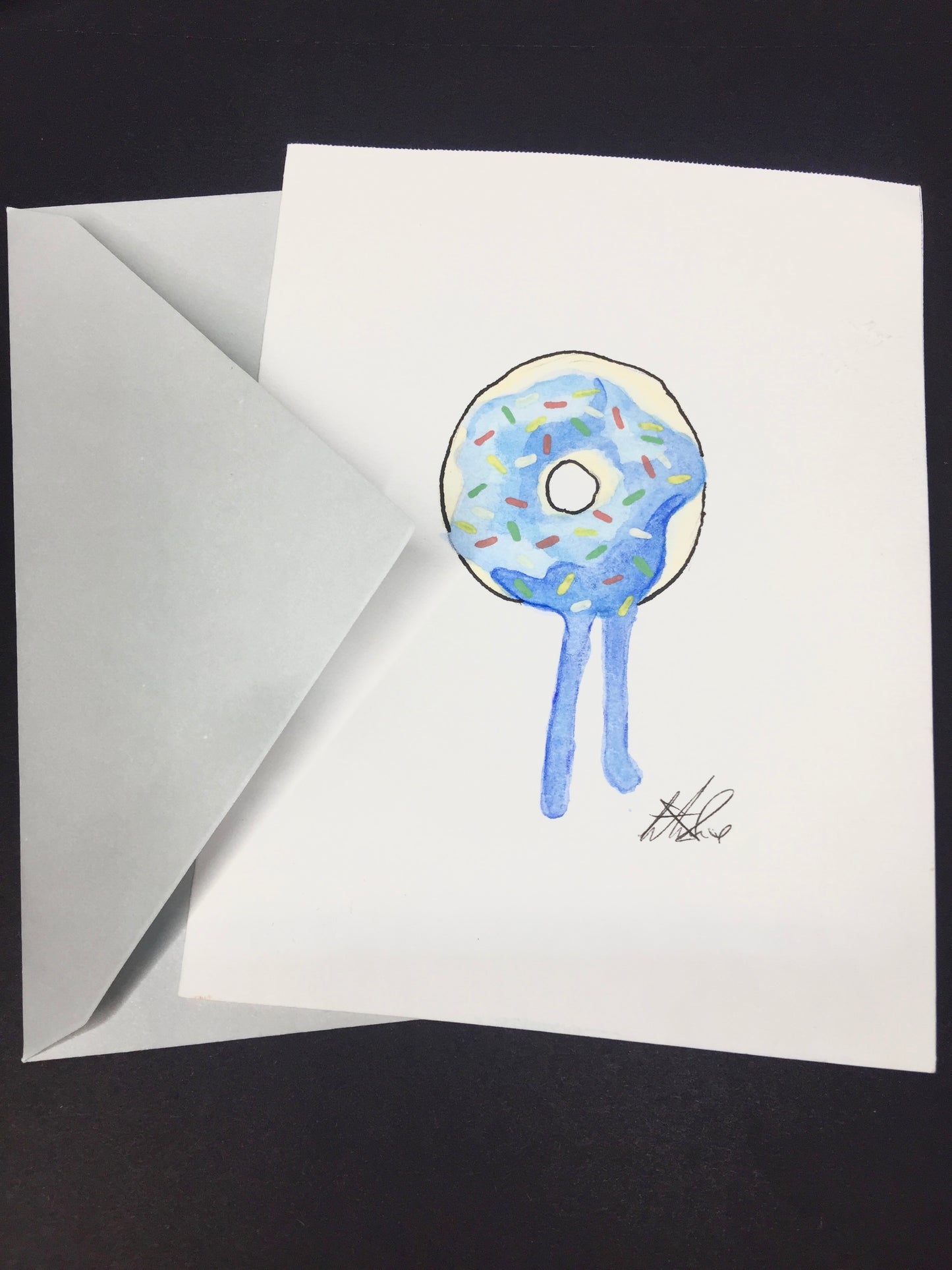 Watercolor Doughnut Greeting Card